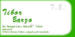 tibor barzo business card